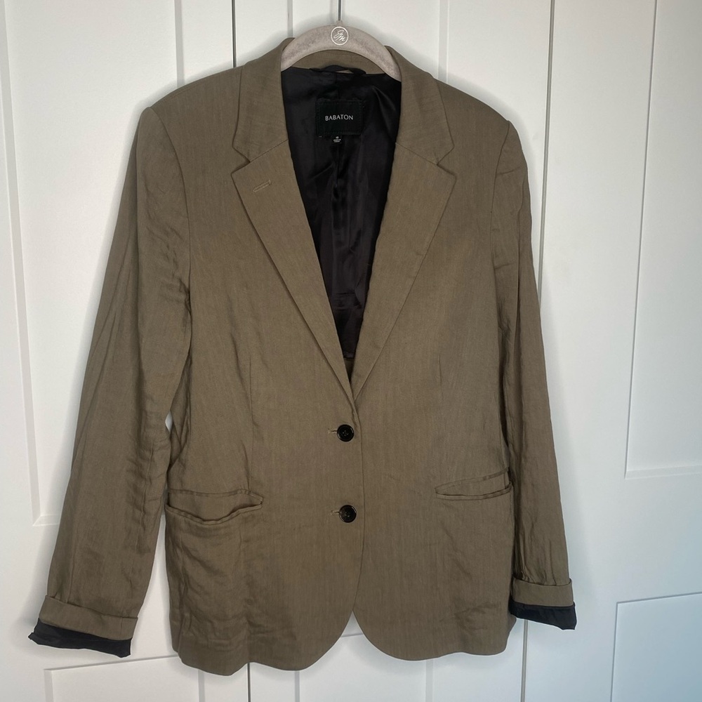 Babaton Fully Lined Linen Blend Casual Blazer Jacket Women’s Size 10